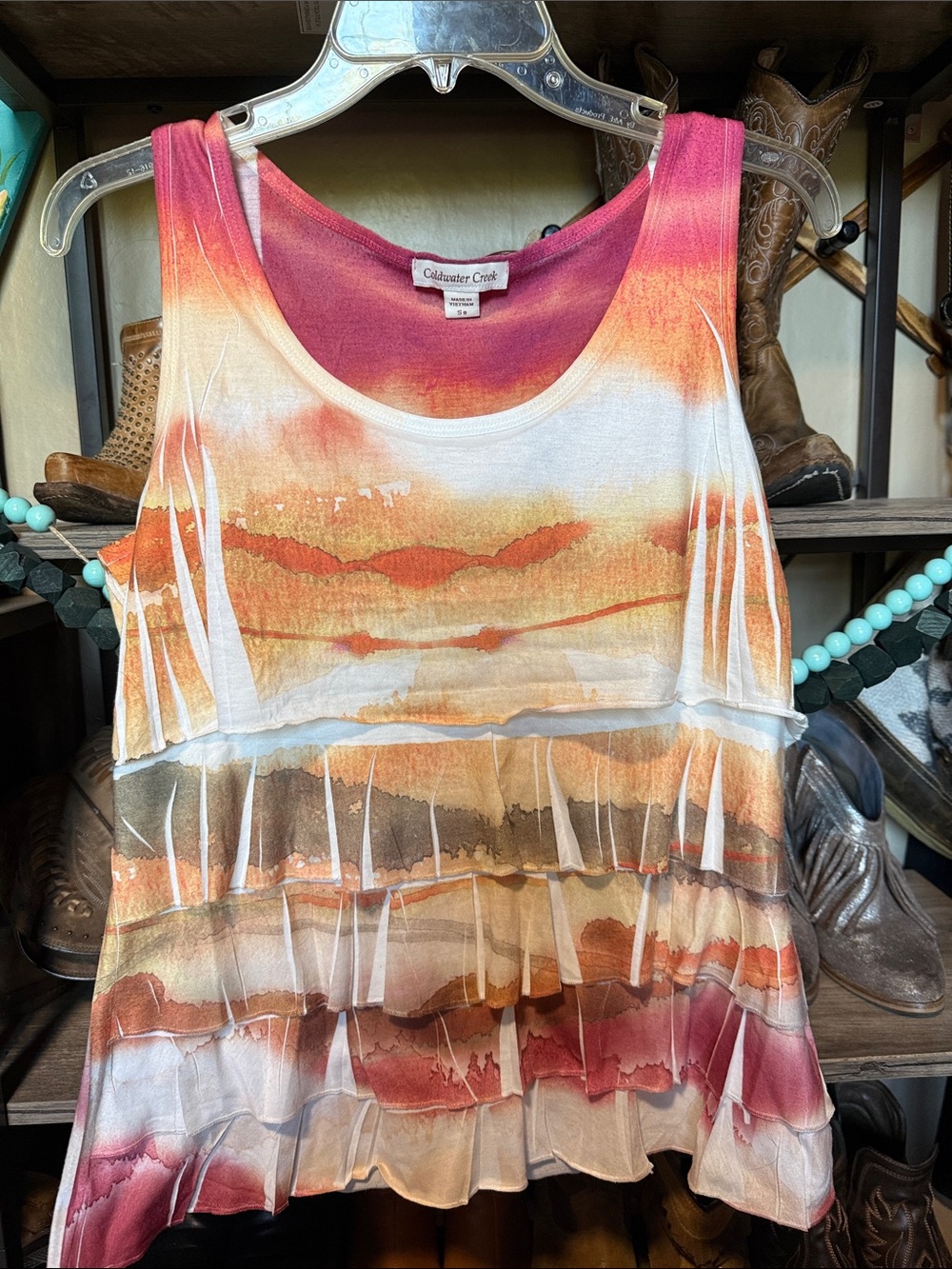 Coldwater creek ruffle tank
